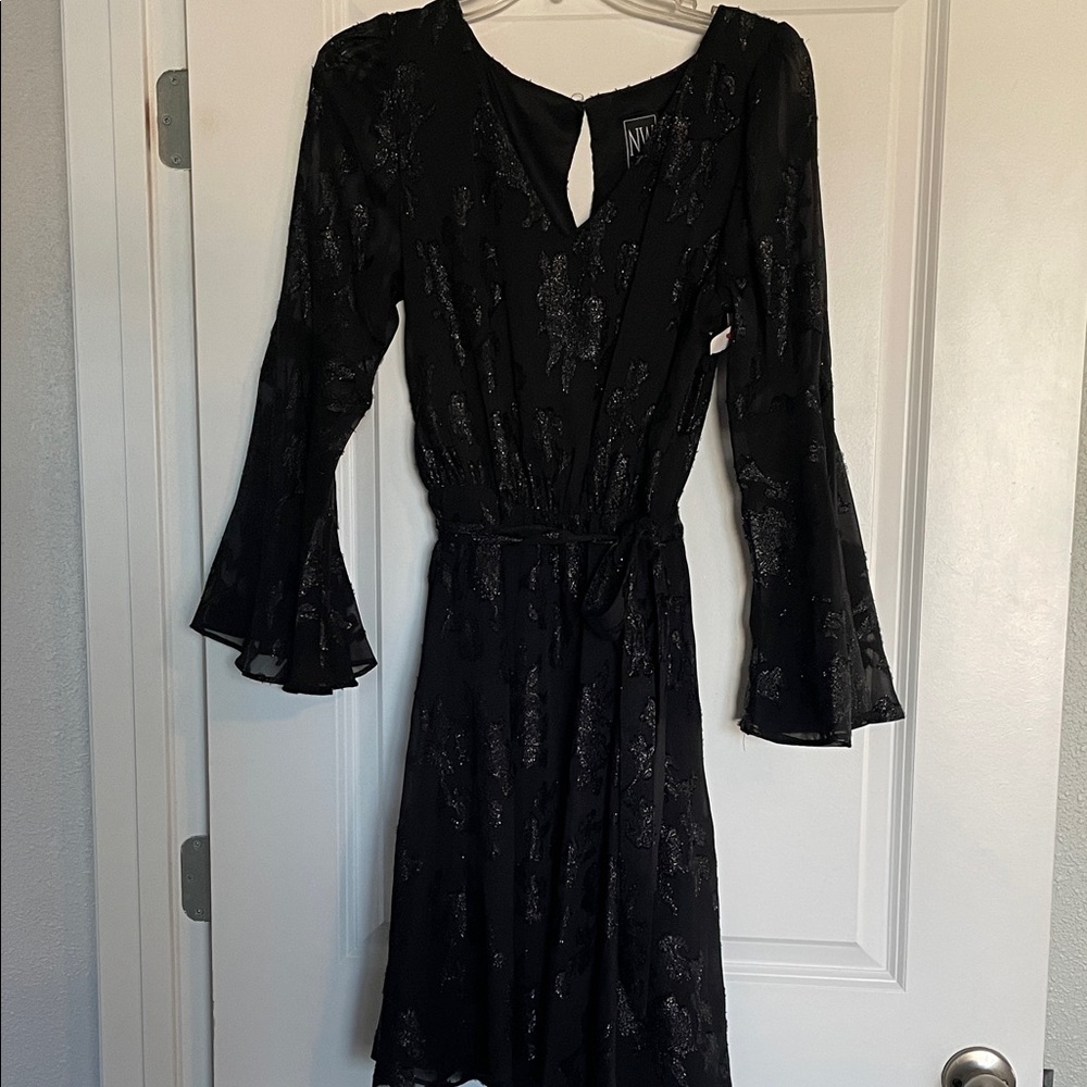 Night Way Collections Black Long Sleeve Dress